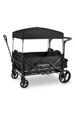 WonderFold Wagon Push/Pull Quad Stroller Wagon - Black