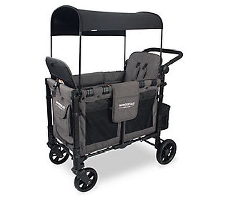 Wonderfold Wagon W2 Elite Double Stroller with Raised Seats