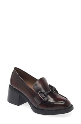 Wonders Block Heel Bit Loafer in Regata Vino 