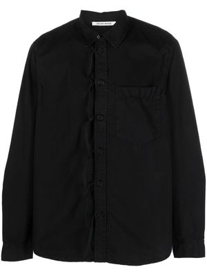 Wood Wood Aster long-sleeve cotton shirt - Black