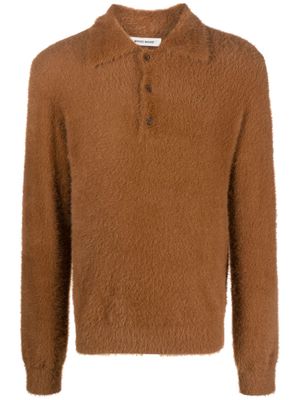 Wood Wood brushed polo jumper - Brown