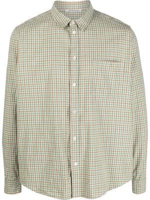 Wood Wood check-pattern button-up shirt - Green
