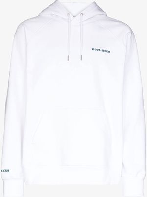 Wood Wood embroidered logo hoodie - White
