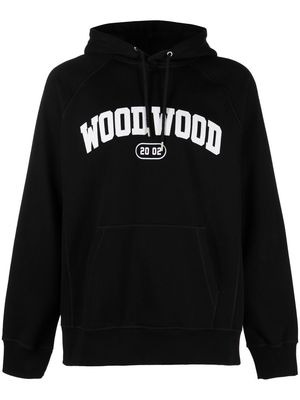 Wood Wood Fred Ivy logo-print hoodie - Black