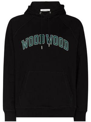 Wood Wood Fred Ivy print hoodie - Black