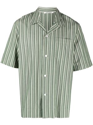 Wood Wood Johan striped short-sleeve shirt - Green