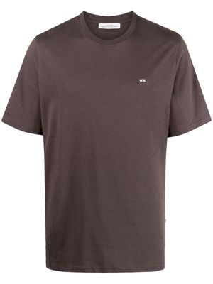 Wood Wood logo-print cotton T-Shirt - Brown