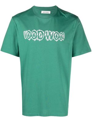 Wood Wood logo-print round-neck T-shirt - Green