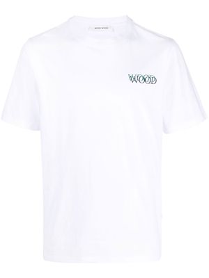 Wood Wood logo-print short-sleeve T-shirt - White
