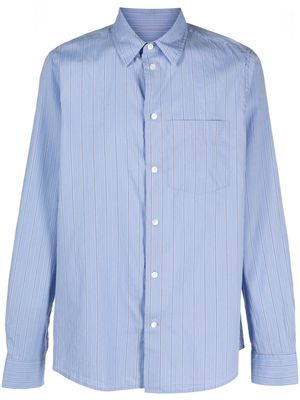 Wood Wood striped cotton shirt - Blue