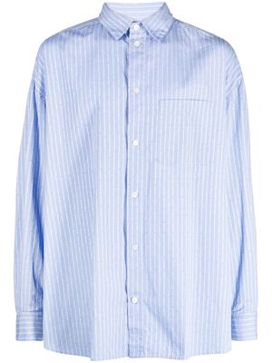 Wood Wood Timothy striped cotton shirt - Blue