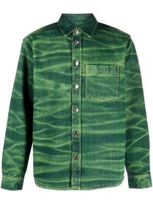 Wood Wood Zaman denim shirt - Green