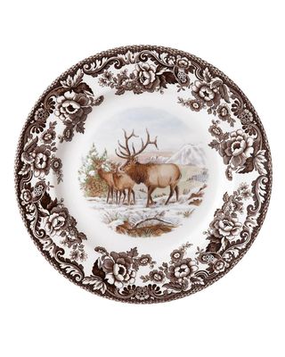 Woodland American Wildlife Elk Dinner Plate