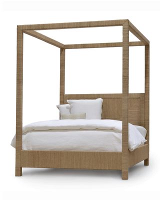 Woodside Canopy King Bed, Natural
