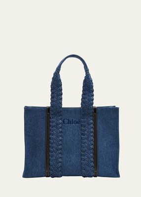 Woody Large Denim Shopper Tote Bag