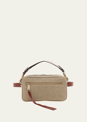 Woody Logo Linen Belt Bag