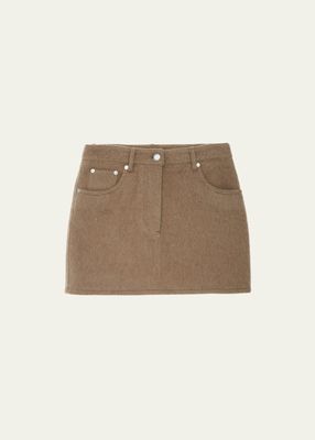 Wool 5-Pocket Mini Skirt