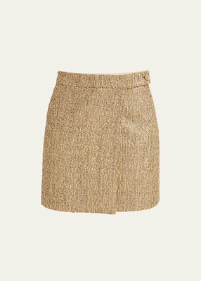Wool Blend Tweed Mini Skirt
