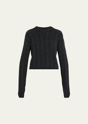 Wool-Cashmere Twisted Cable-Knit Sweater