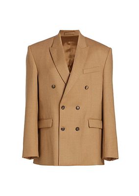 Wool double-breasted blazer