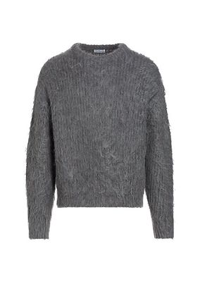 Wool-Mohair Crewneck Sweater