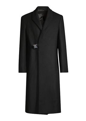 Wool Single-Breasted Buckle Coat