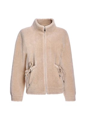 Wool Stand-Collar Zip Jacket