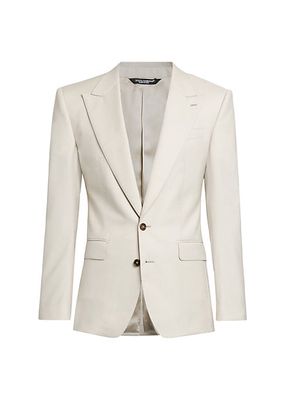 Wool Two-Button Suit Jacket