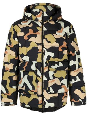 Woolrich abstract-print padded jacket - Green