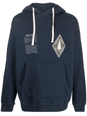 Woolrich American logo-print hoodie - Blue