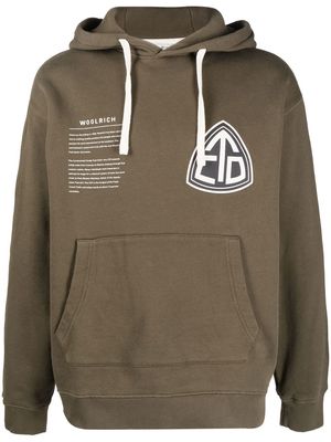 Woolrich American logo-print hoodie - Green