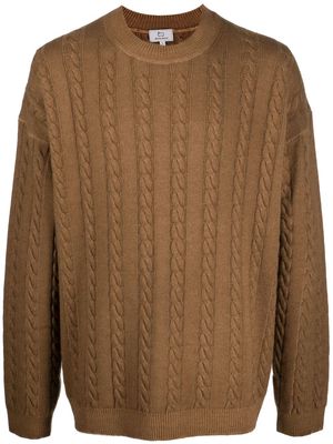 Woolrich Aran-knit virgin-wool jumper - Brown