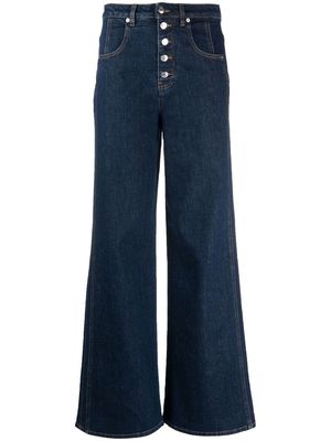Woolrich button-detail wide-leg jeans - Blue