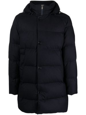 Woolrich button-fastening hooded padded coat - Blue