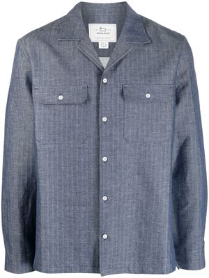 Woolrich button-front striped overshirt - Blue