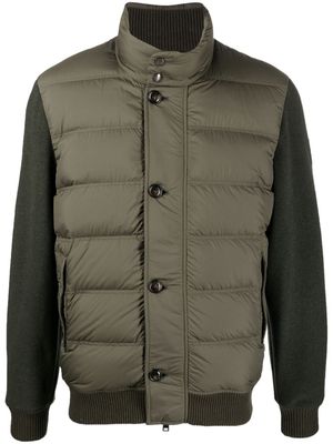 Woolrich button-up quilted down jacket - Green