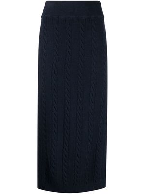 Woolrich Cable virgin-wool skirt - Blue