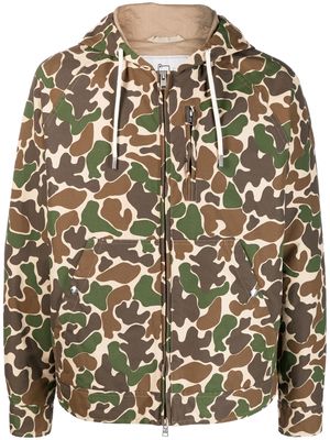 Woolrich camouflage-print drawstring jacket - Neutrals