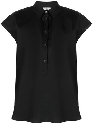 Woolrich cap-sleeves cotton shirt - Black