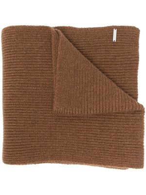 Woolrich cashmere ribbed scarf - Brown