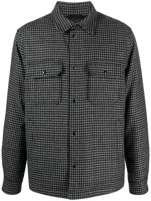Woolrich check-pattern down shirt jacket - Grey
