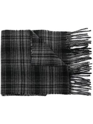 Woolrich check-print cashmere scarf - Black