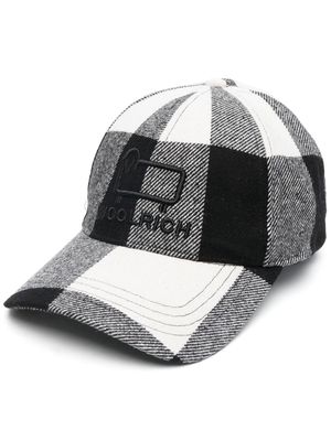 Woolrich check-print logo-embroidered cap - Black