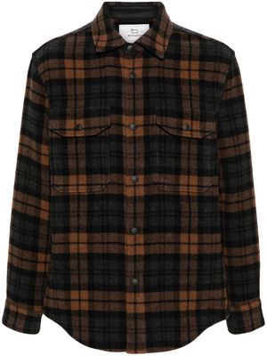 Woolrich checked cotton-blend shirt jacket - Brown