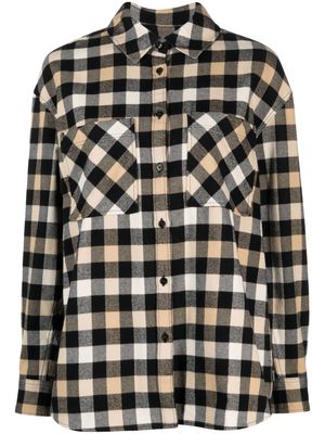 Woolrich checked long-sleeve flannel shirt - Neutrals