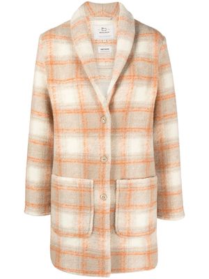 Woolrich checked single-breasted coat - Neutrals
