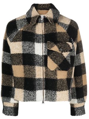 Woolrich checked wool jacket - Neutrals