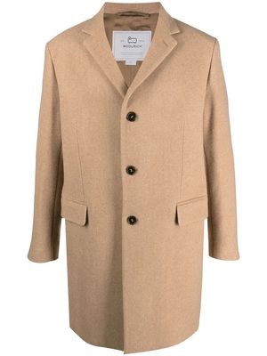 Woolrich Classic single-breasted wool coat - Brown