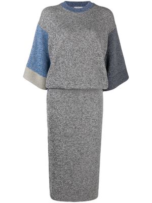 Woolrich colour-block midi dress - Blue