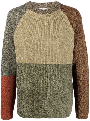 Woolrich colour-block ribbed-knit jumper - Gold